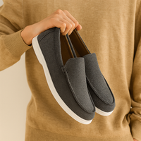 Atmungsaktive Mesh-Loafer für Herren – Leichte Sommerschuhe zum Hineinschlüpfen – Dunkelgrau