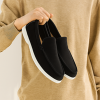 Atmungsaktive Mesh-Loafer für Herren – Leichte Sommerschuhe zum Hineinschlüpfen – Schwarz