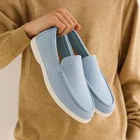 Atmungsaktive Mesh-Loafer für Herren – Leichte Sommerschuhe zum Hineinschlüpfen – Blau