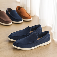 Bruno Classic Wildleder-Loafer – Handgefertigte Herren-Slipper – Dunkelblau