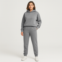 Ultimatives Komfort-Set aus Hoodie und Jogginghose – Gemütliche 2-teilige Loungewear für Frauen – Grau