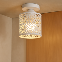 IronGlow – Industrielle Loftlampe mit offenem Rahmen im Vintage-Stil – Weiß