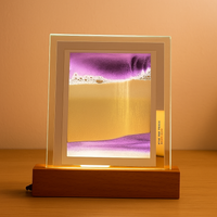 SereniGlow – Hypnotische Sandkunst-Lampe mit beruhigendem LED-Licht – Lila