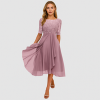 Elara – Zarte blonde Kleid für elegante Anlässe – Rosa