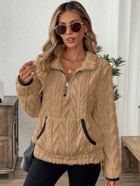 Marlene | Flauschiger Kuscheliger Pullover – Khaki