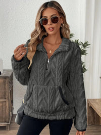 Marlene | Flauschiger Kuscheliger Pullover – Dunkelgrau