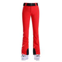 Clara | Slim Fit Schneehose für Damen Schwarz Winter – Rot