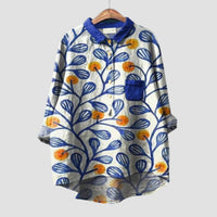 Anja™ | Elegante und zeitlose Bluse – Blume weiß