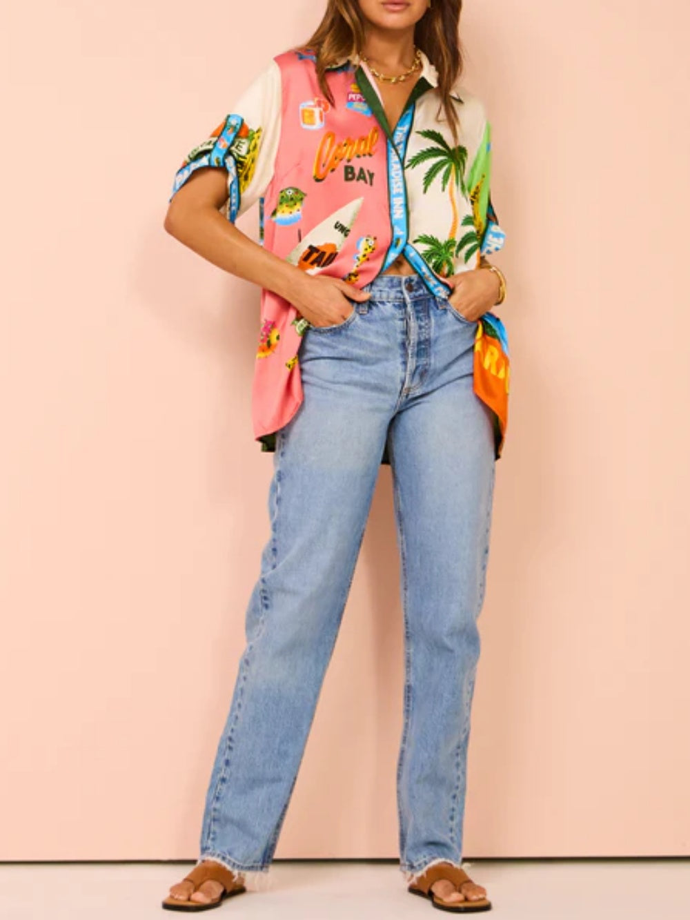 Camille - Stilvolles Sommer bedrucktes Zweiteiler-Set