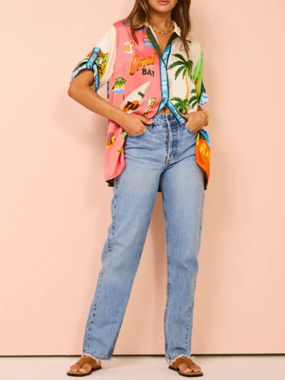 Camille - Stilvolles Sommer bedrucktes Zweiteiler-Set