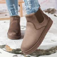Reignelle | Warme Plüsch-Winterstiefel für Frauen, Over-the-Knee-Schneestiefel – Kaffee Farbe