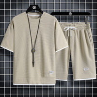 Cole | Waffelstrick Freizeit- & Sportset – Khaki