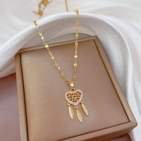 Herz- und Blätteranhänger mit Zirkonia in Gold und Silber – Gold