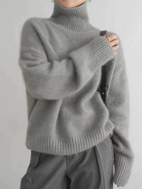 Isabella - Rollkragenpullover aus Kaschmir – Grau