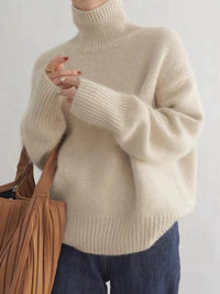 Fabienne® | Hoher Kragen aus Kaschmir – Beige