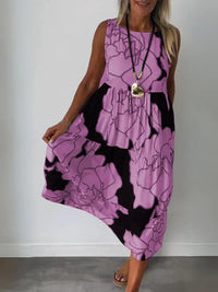 Eunice - Blumenmusterkleid – Rosa