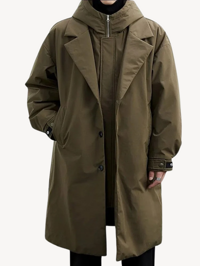 Malik - Klassischer Trenchcoat mit Kapuze