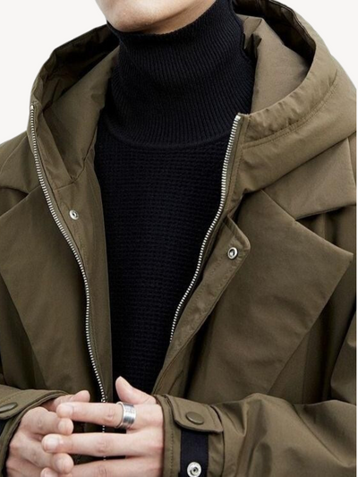 Malik - Klassischer Trenchcoat mit Kapuze