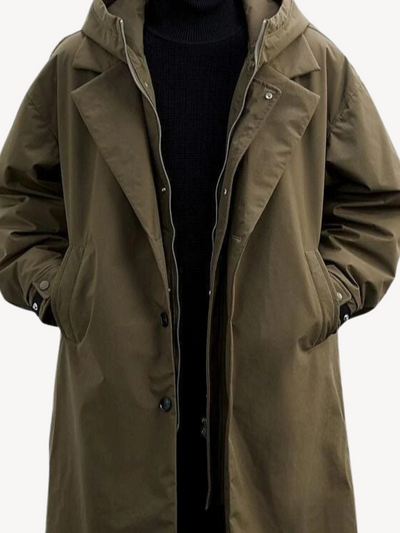 Malik - Klassischer Trenchcoat mit Kapuze