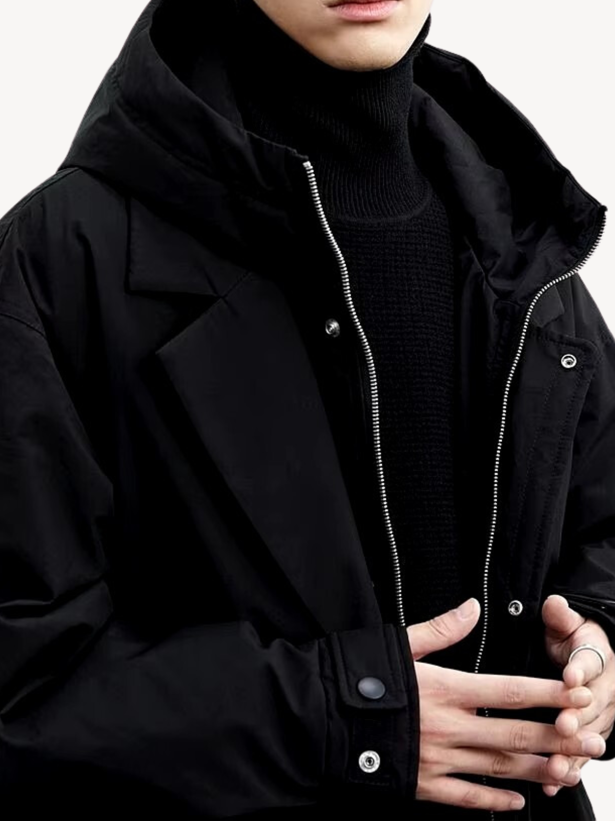 Malik - Klassischer Trenchcoat mit Kapuze
