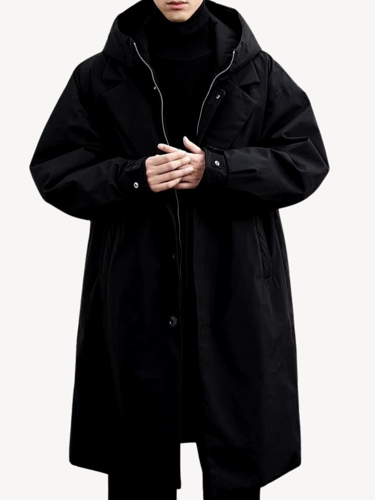 Malik - Klassischer Trenchcoat mit Kapuze