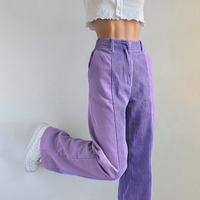 Lauren | Casual Stylish Hoch Taillierte Cordhose – Lila