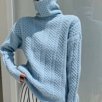 Couture Rollkragenpullover Damen – Blaue
