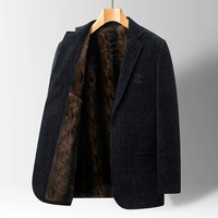 Elias | Midnight Wollmantel mit feiner Verarbeitung – Dunkelblau