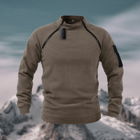 Pullover Herren Fleece Mit Reißverschluss | Outdoor Komfort – Hellbraun
