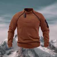 Pullover Herren Fleece Mit Reißverschluss | Outdoor Komfort – Braun
