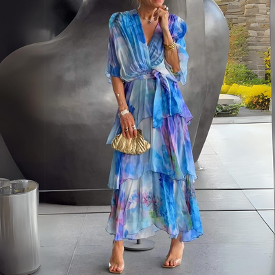 Betty | Atemberaubendes V-Ausschnitt Kleid