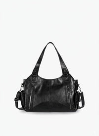 Dakota Schultertasche | Elegante & Praktische Tasche aus Veganem PU-Leder – Schwarz