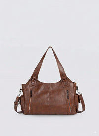 Dakota Schultertasche | Elegante & Praktische Tasche aus Veganem PU-Leder – Hellbraun