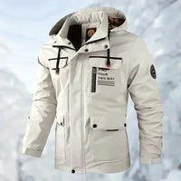 Wind- und wasserdichte Outdoor-Jacke für Herren - Bequem und funktional – Weiß