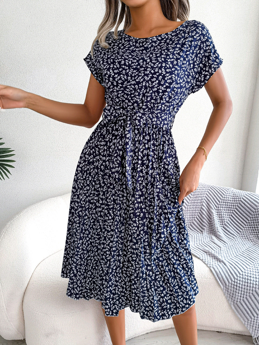 Kima | Elegantes Sommerkleid mit Blumendruck
