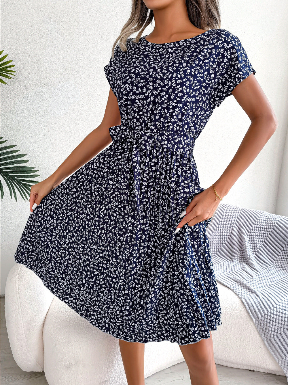 Kima | Elegantes Sommerkleid mit Blumendruck