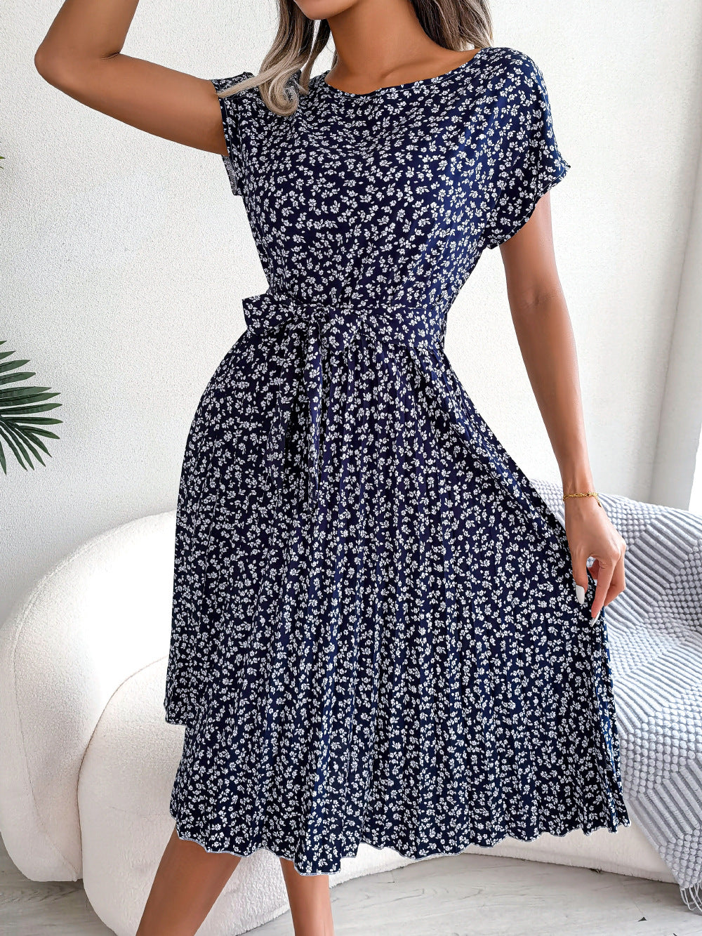Kima | Elegantes Sommerkleid mit Blumendruck