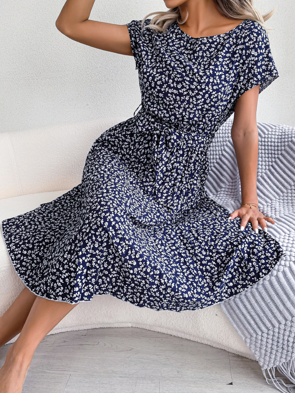 Kima | Elegantes Sommerkleid mit Blumendruck