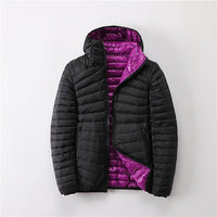 Wasserdichte Damen Winterjacke mit Steppfüllung und Kapuze - Warm & Winddicht – Schwarz