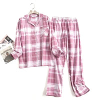 Bequemes Damen Pyjama-Set mit lebendigen Mustern | Zweiteiler – Rosa Weiß