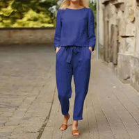Heidi-Mode | Locker Set mit Oberteil und Hose – Marine