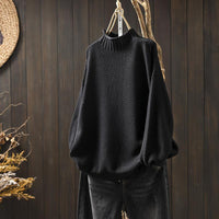 Damen Rollkragenpullover aus Feinstrick - Elegant & Warm – Schwarz
