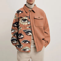 Abstrakte Design Herren Jacke – Augen