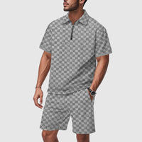 Modernes Herren Set Geometrisches Design – Grau