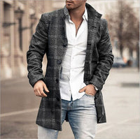 Herren Wintermantel Klassisch Elegant Wollmix – Weichschwarz