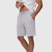 Leichte Herren Leinen Shorts – Grau