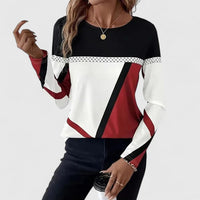 Nina | Damen Pullover modern & stilvoll kombiniert – Mehrfarbig