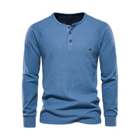 Herren Langarmhemd - Vielseitig und Bequem – Blau
