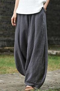 Bequeme Damen Palazzohose - Eleganter Schnitt – Grau