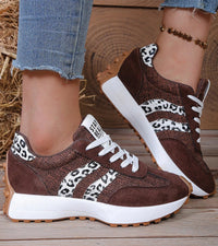 Emilia | Komfort Sneaker Damen modern elegant – Brauner Leopard